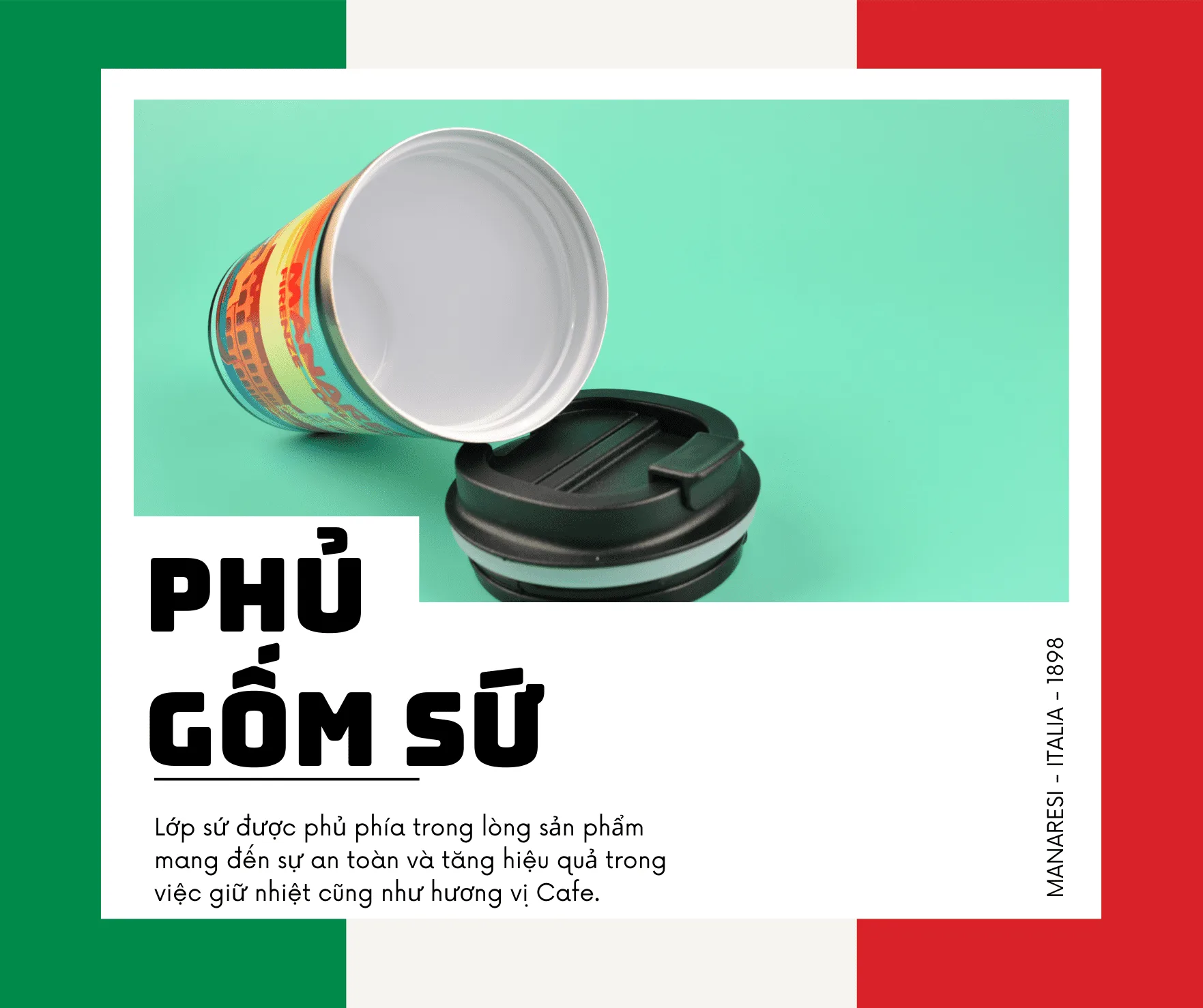 Ly Giữ Nhiệt Manaresi - Italia - Ảnh 2