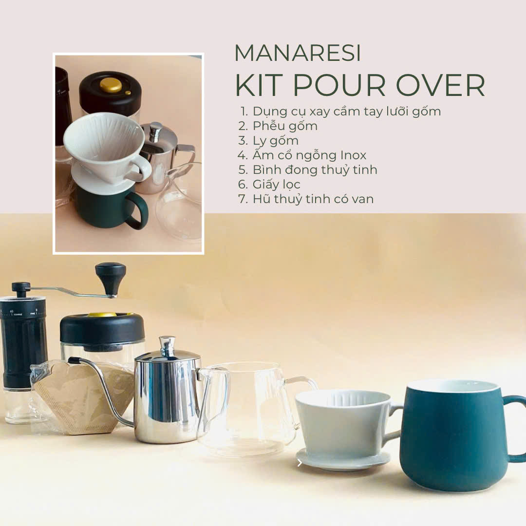 Bộ sản phẩm 7 món khởi đầu Pour-Over Manaresi